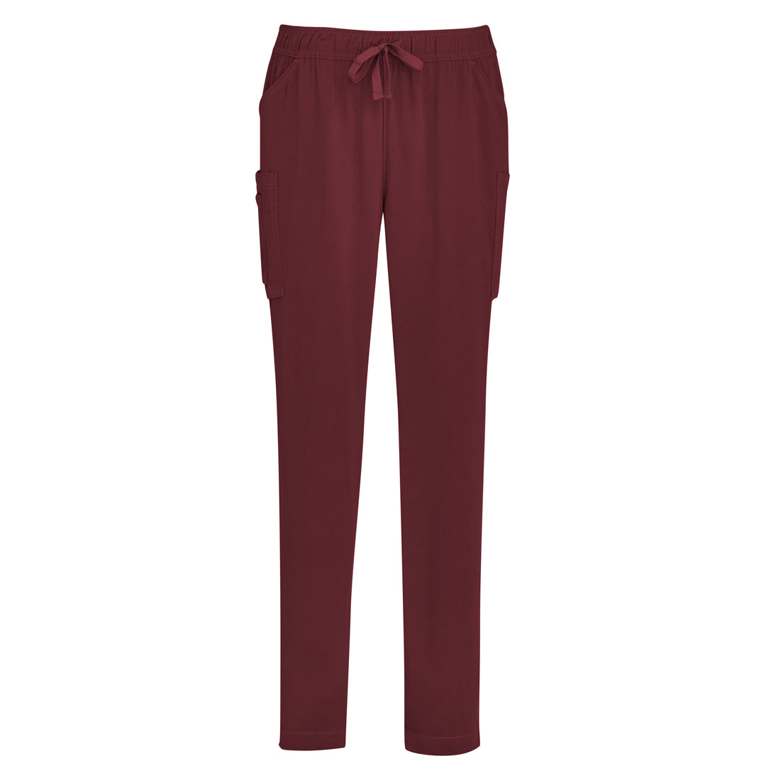 Biz Care The Avery Slim Leg Scrub Pant | Ladies Burgundy Scrubs