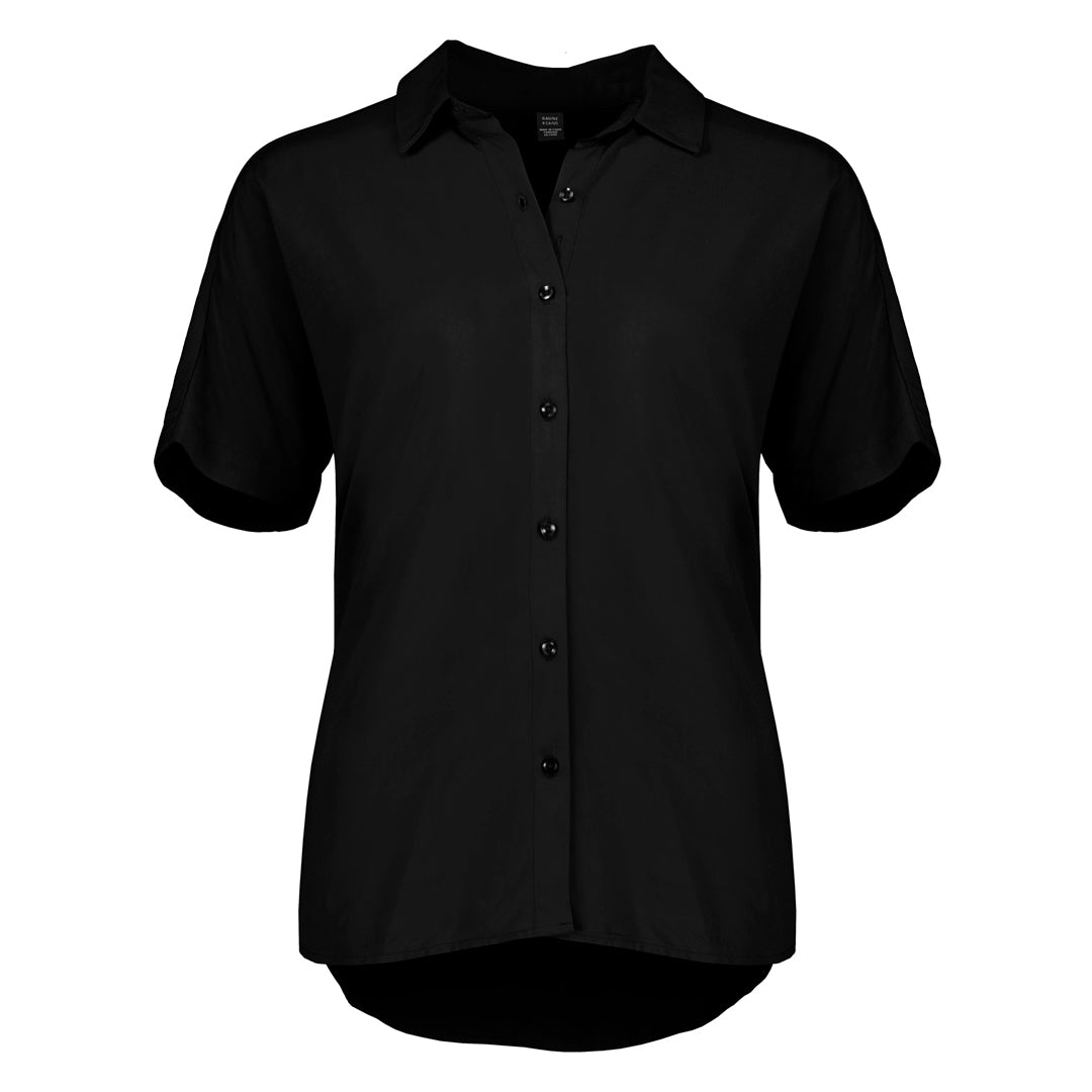 Biz Corporates The Dahlia Blouse | Ladies | Short Sleeve Black Shirts & Tops