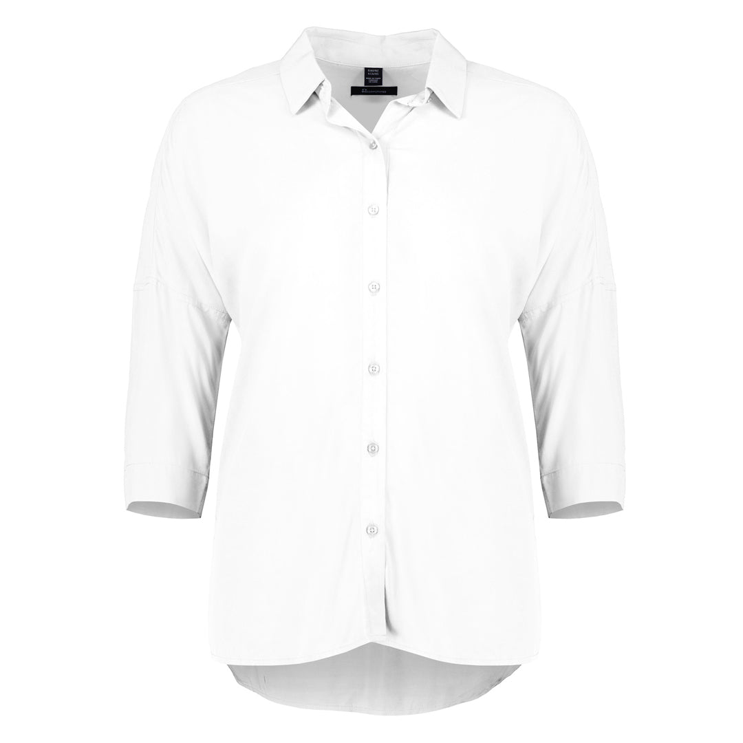 Biz Corporates The Dahlia Blouse | Ladies | 3/4 Sleeve White Shirts & Tops