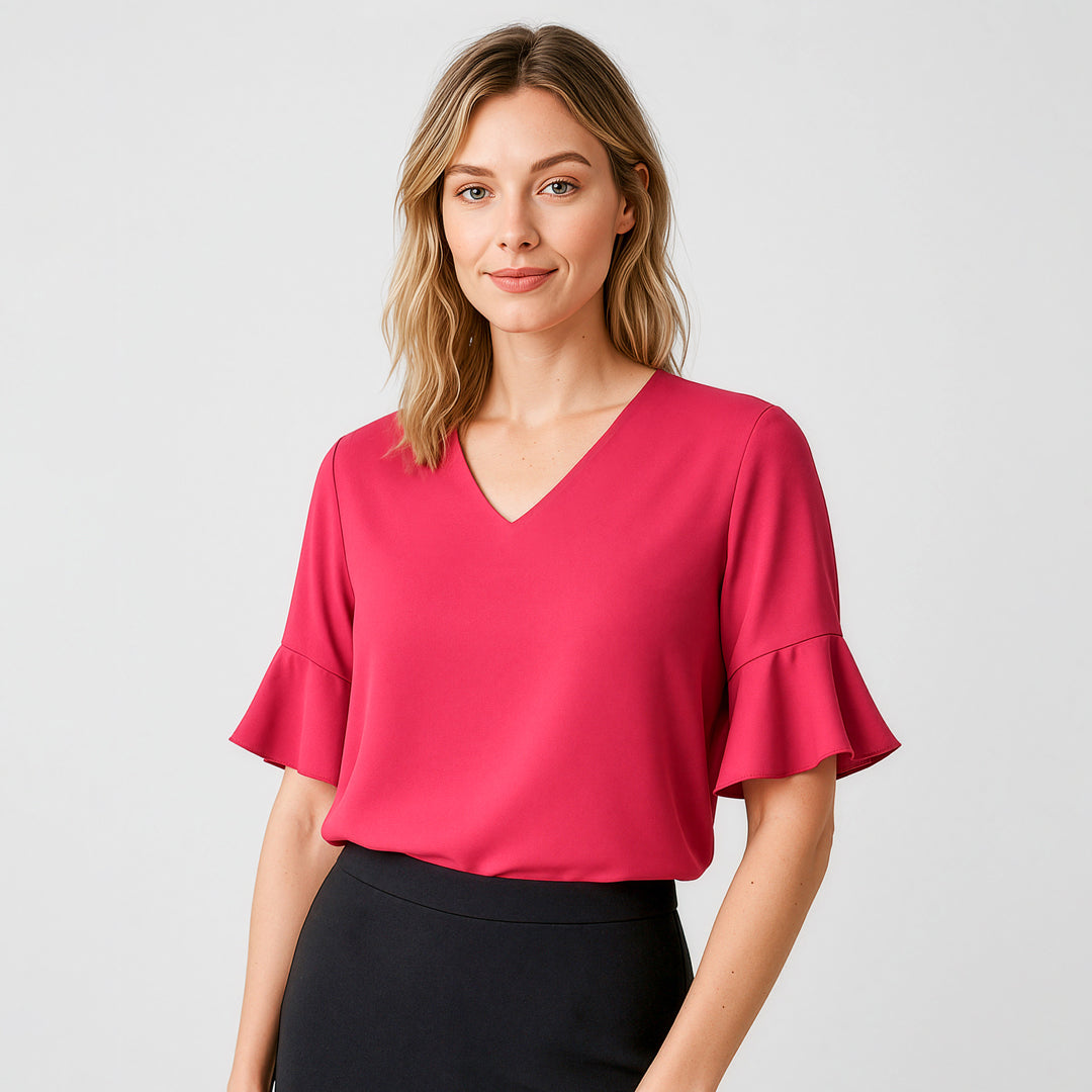 Biz Corporates The Aria Blouse | Ladies | Short Sleeve Shirts & Tops