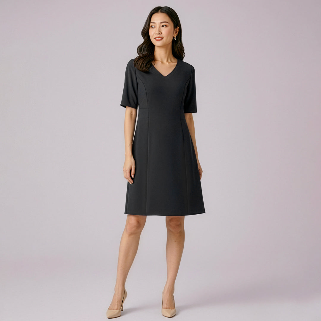 Biz Corporates The Siena Midi Dress | Short Sleeve Dresses