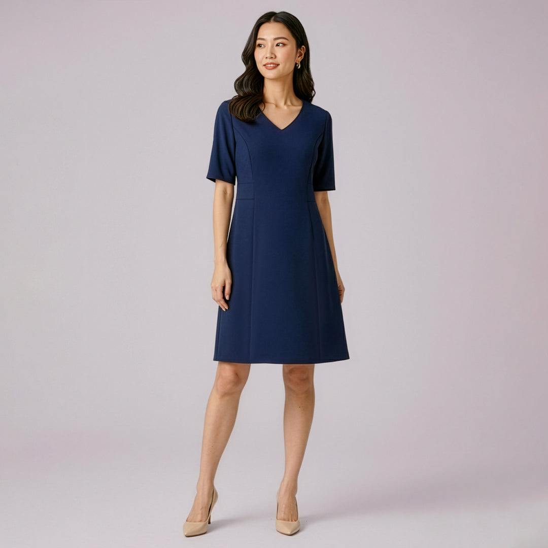 Biz Corporates The Siena Midi Dress | Short Sleeve Dresses
