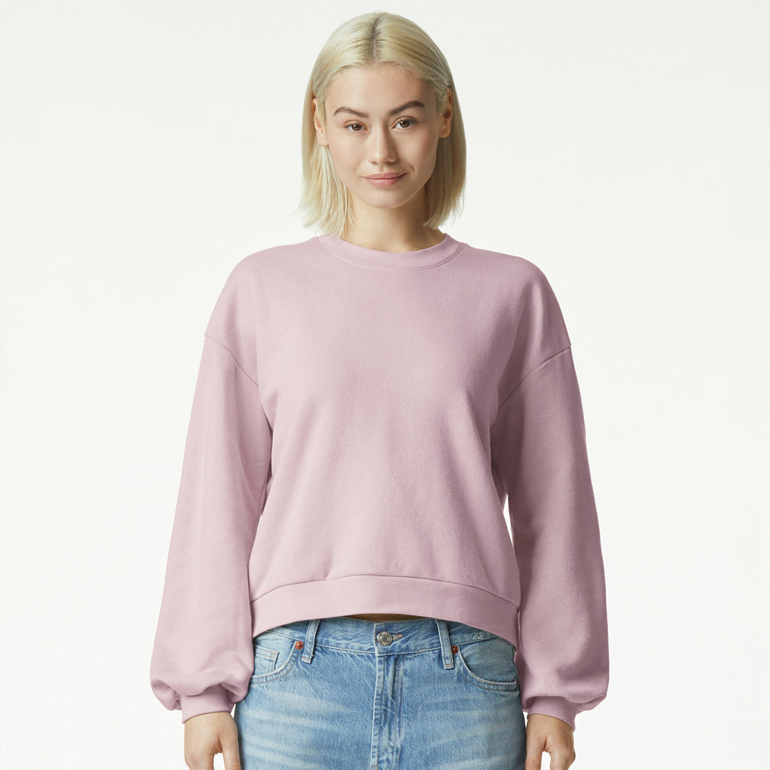 American Apparel The Reflex Crew Neck Jumper | Ladies Blush Shirts & Tops