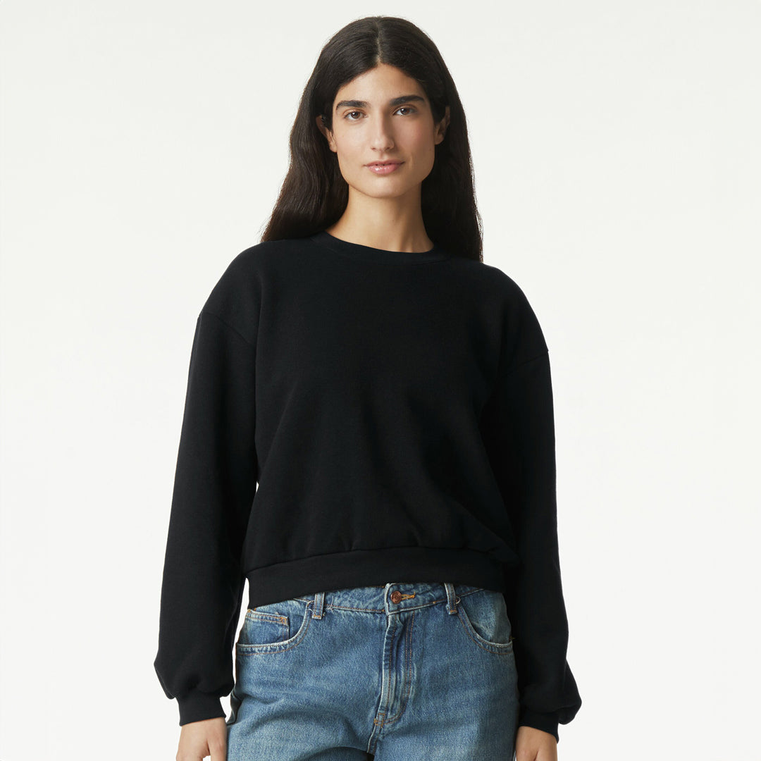 American Apparel The Reflex Crew Neck Jumper | Ladies Black Shirts & Tops