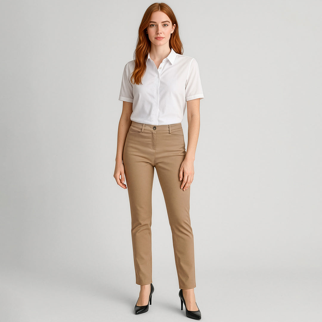 Biz Corporates The Traveller Slim Leg Chino Pant | Ladies Pants