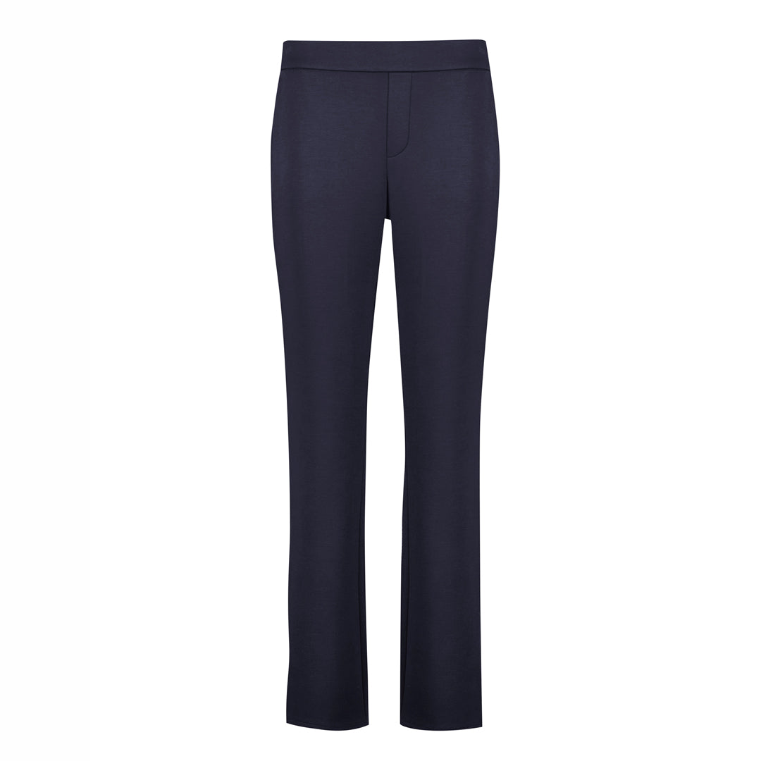 Biz Corporates The Scuba Ponte Pull on Pant | Ladies Navy Pants