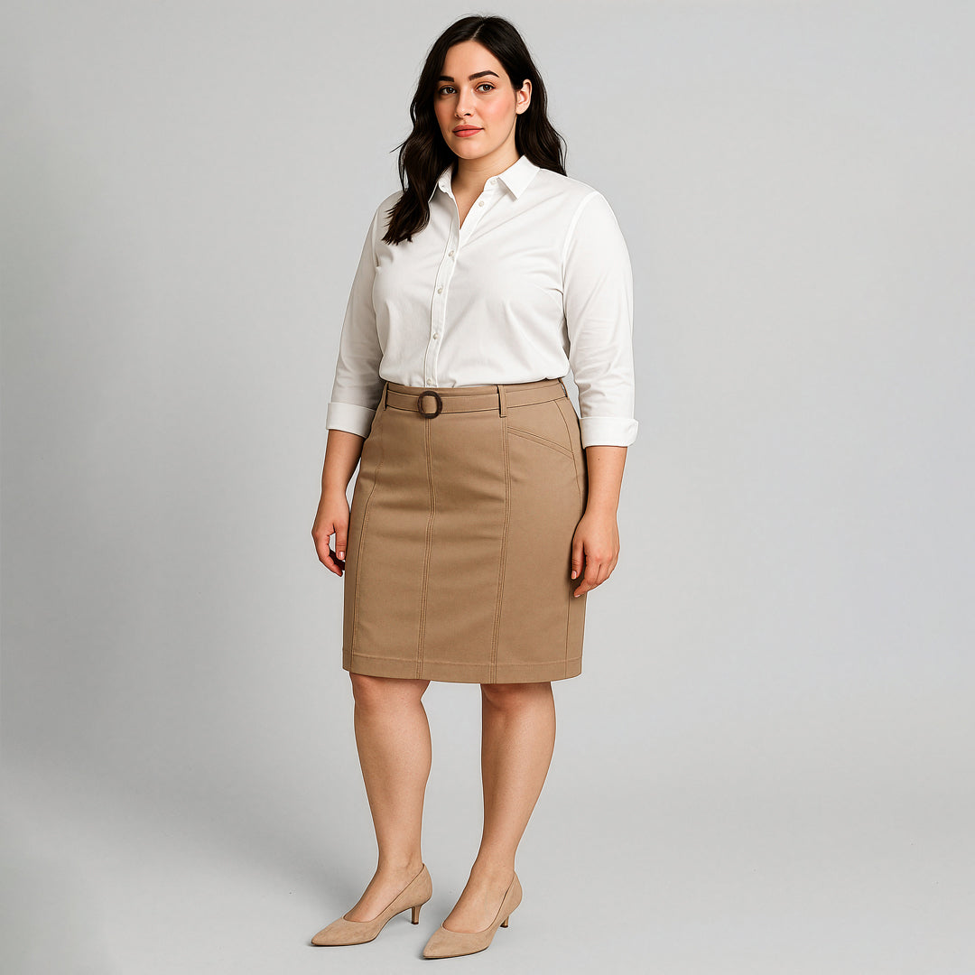 Biz Corporates The Traveller Chino Skirt | Ladies Skirts