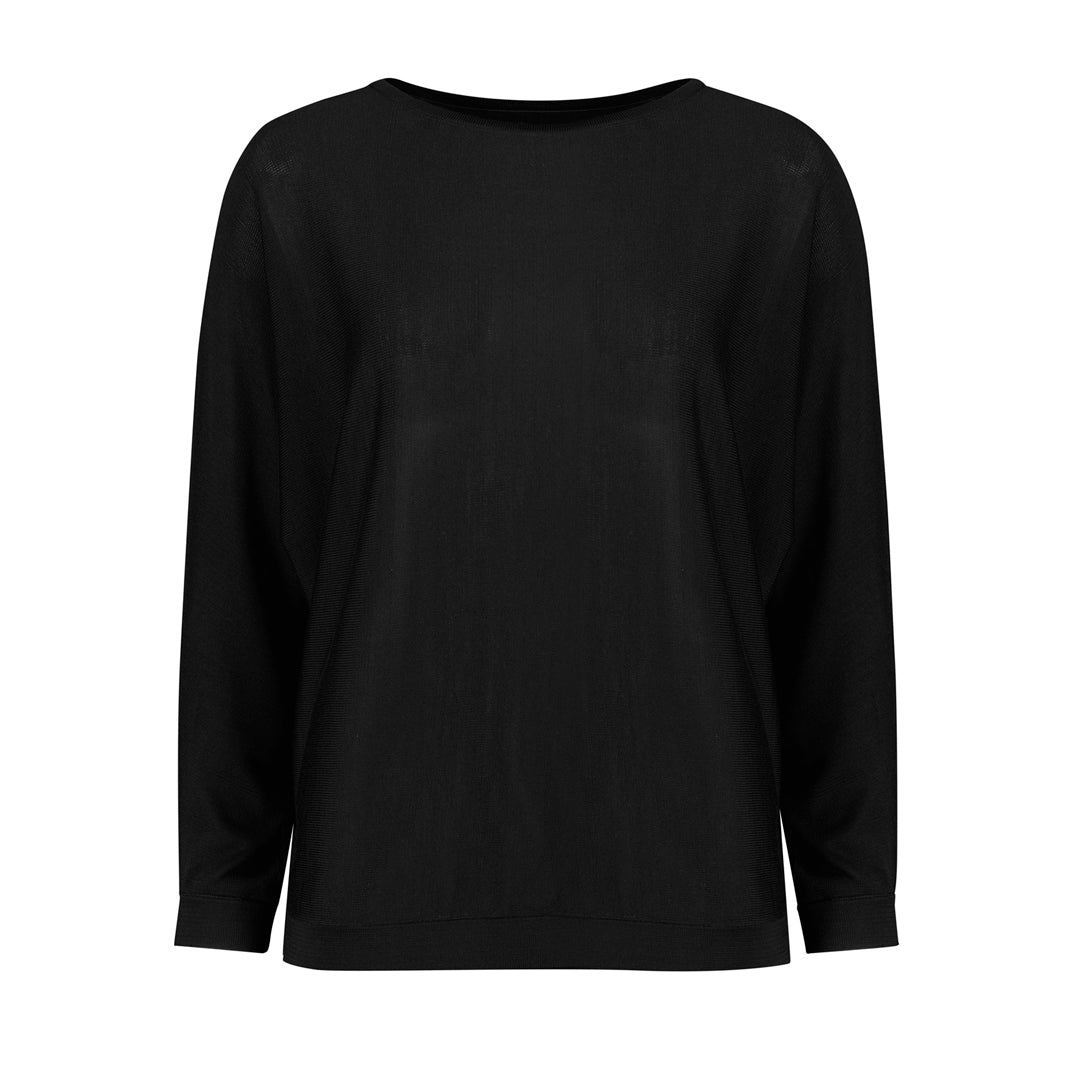 Biz Corporates The Skye Batwing Sweater | Ladies Black Shirts & Tops