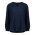 Biz Corporates The Ruche Tunic | Ladies | Long Sleeve Navy Shirts & Tops