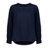 Biz Corporates The Evelyn Keyhole Blouse | Long Sleeve Navy Shirts & Tops