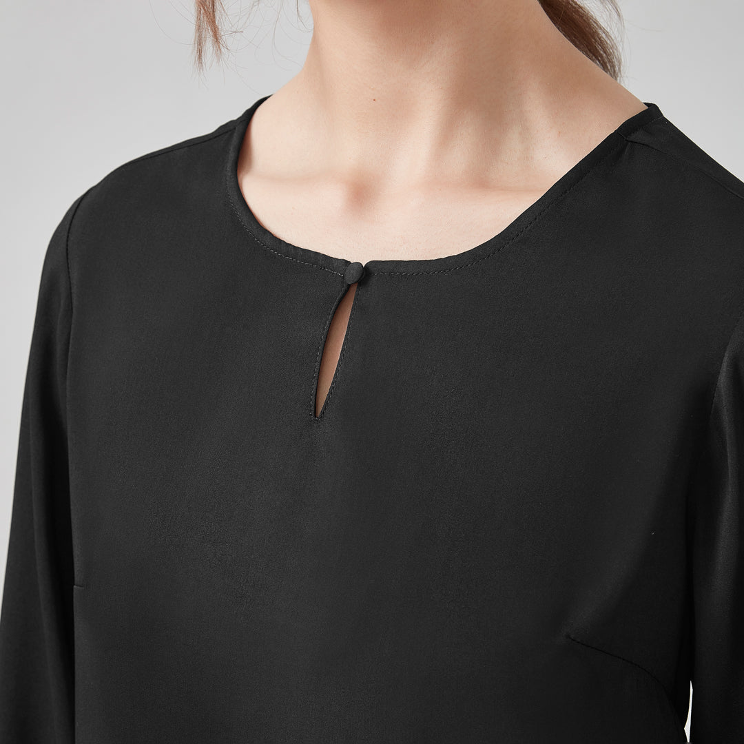 Biz Corporates The Evelyn Keyhole Blouse | Long Sleeve Shirts & Tops