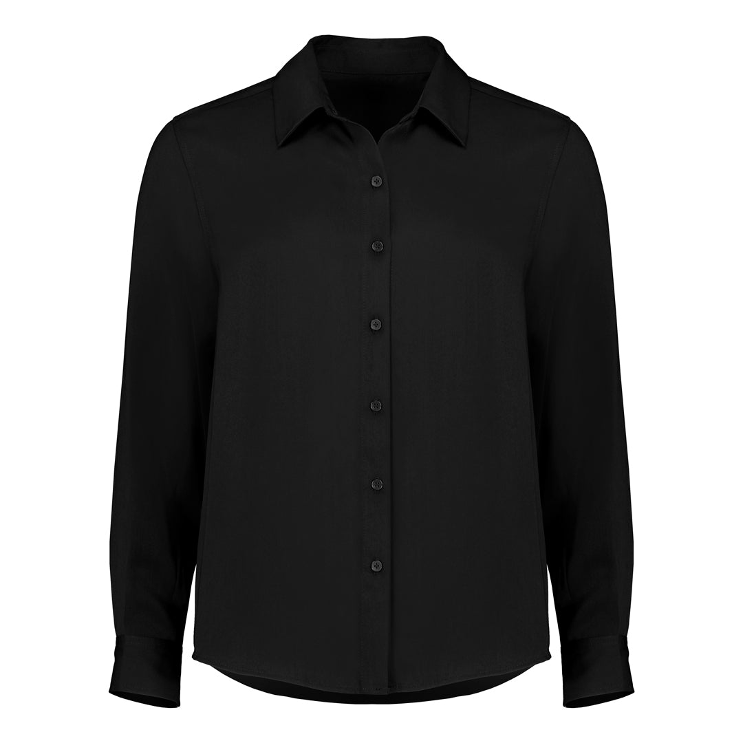 Biz Corporates The Evelyn Shirt | Ladies | Long Sleeve Black Shirts & Tops