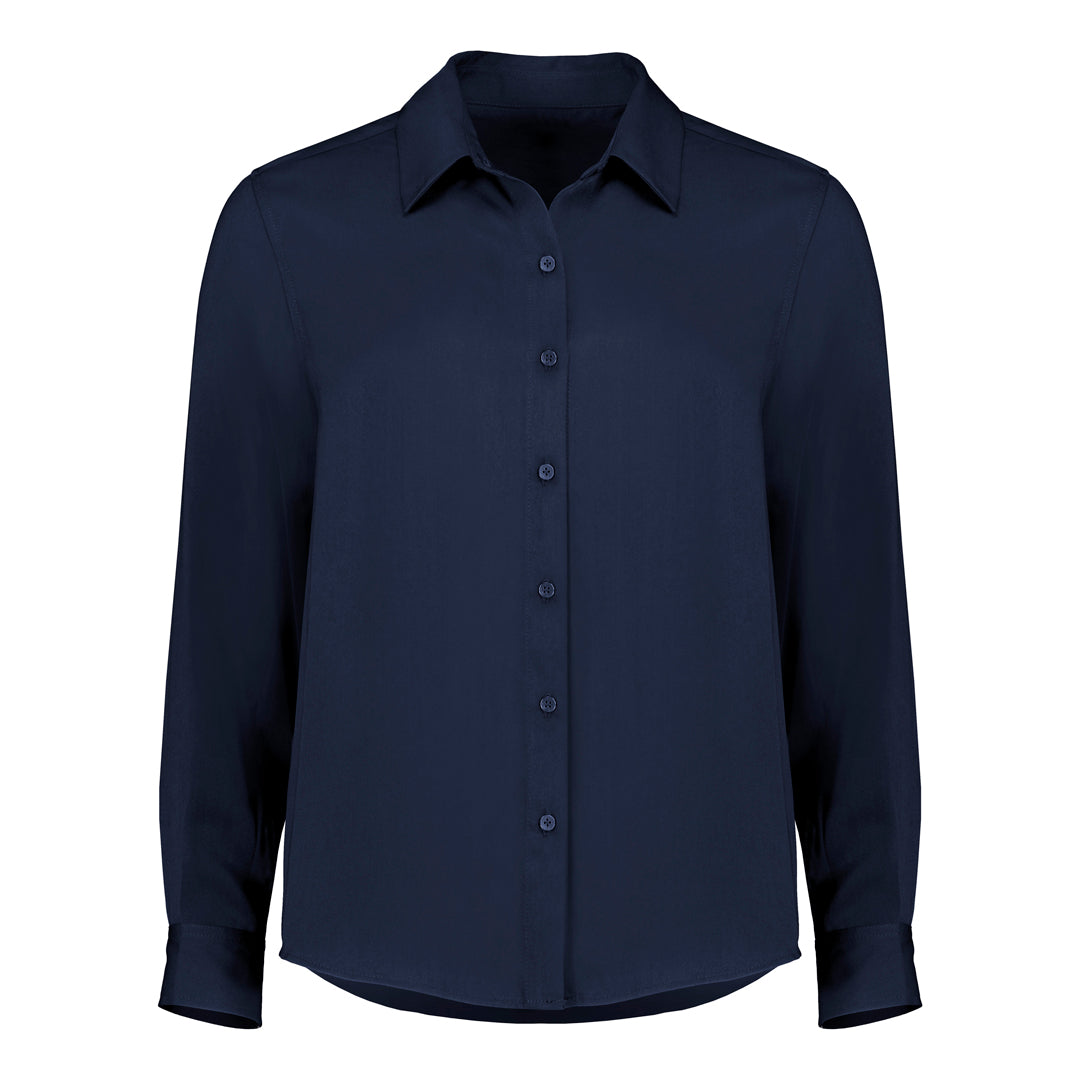 Biz Corporates The Evelyn Shirt | Ladies | Long Sleeve Navy Shirts & Tops