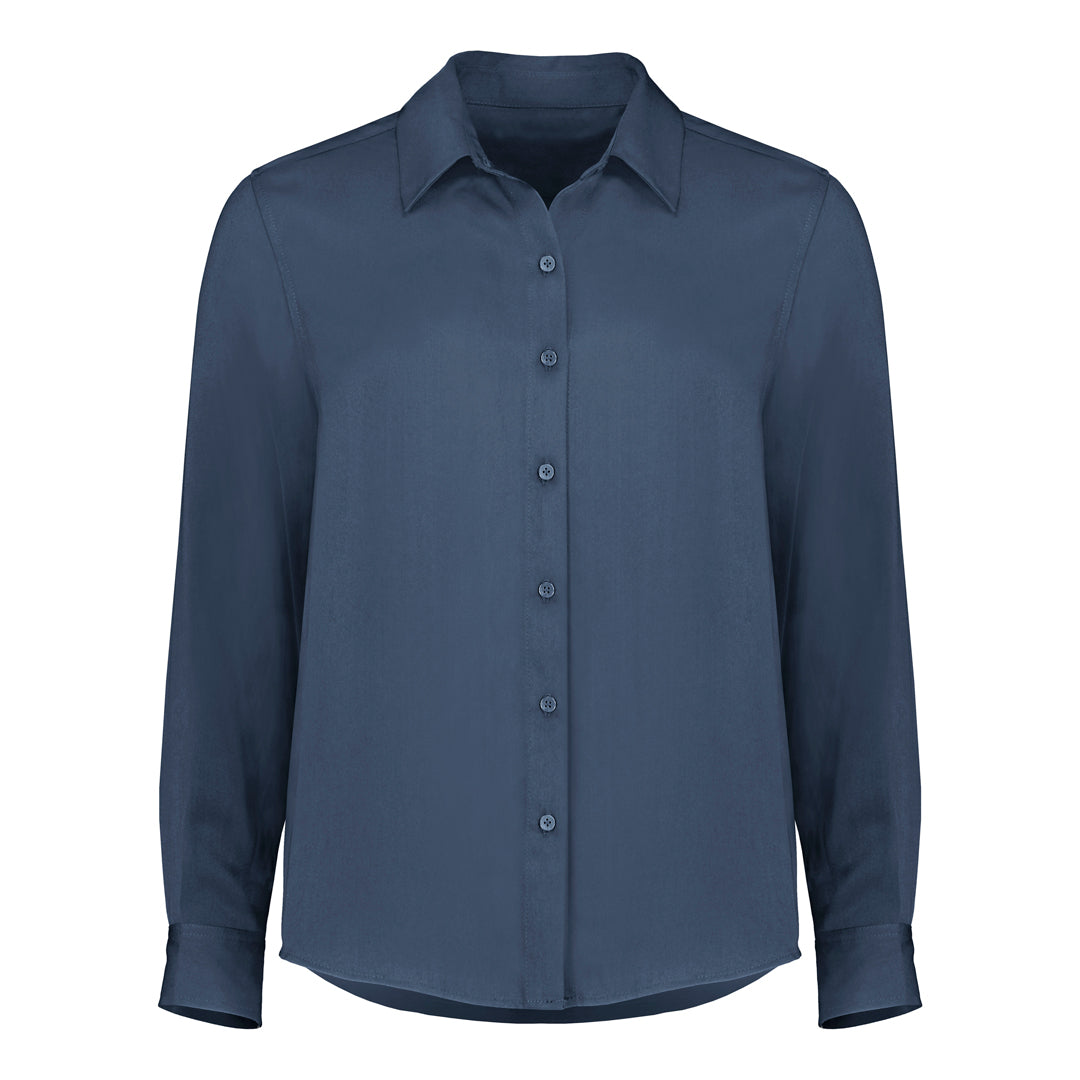 Biz Corporates The Evelyn Shirt | Ladies | Long Sleeve Mineral Blue Shirts & Tops