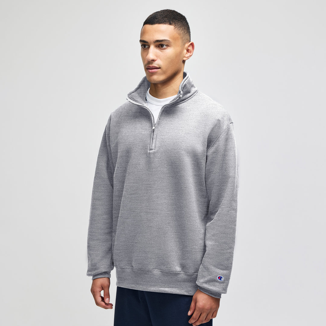 Champion The Champion Quarter Zip Pullover | Adults Grey Marle Outerwear