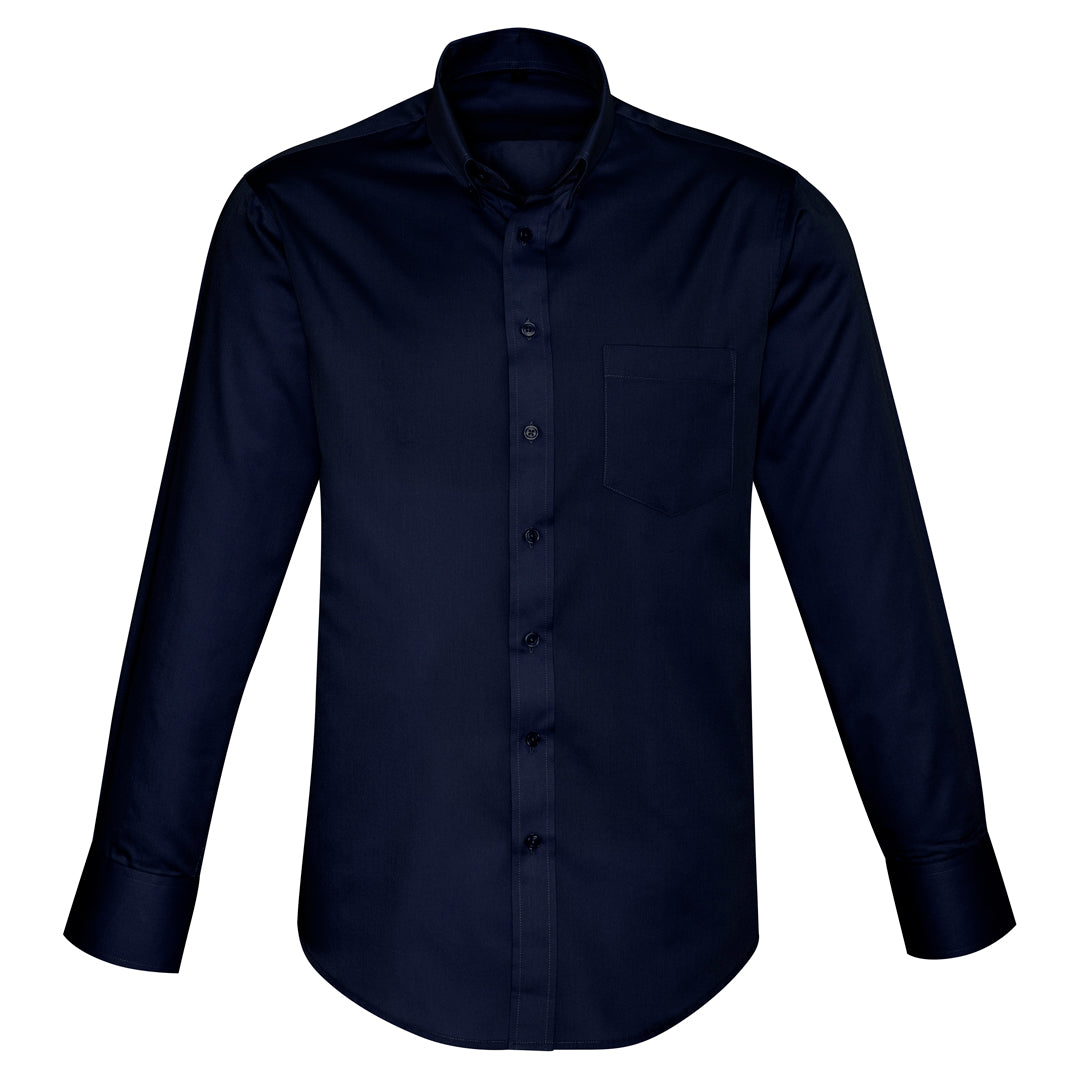 Biz Collection The Dalton Shirt | Mens | Long Sleeve Navy Shirts & Tops
