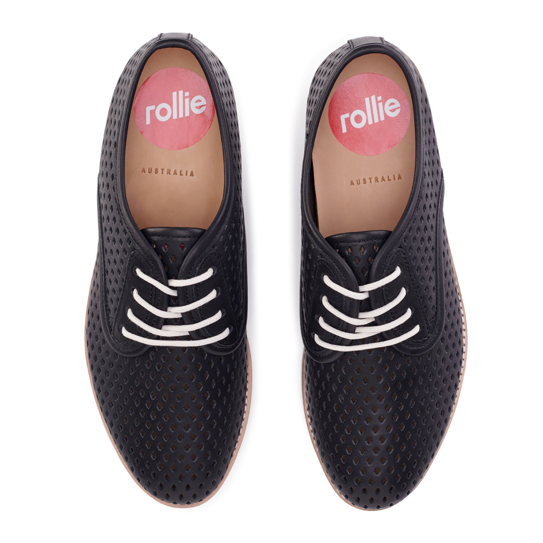 Rollie The Derby Punch | Ladies Black Shoes