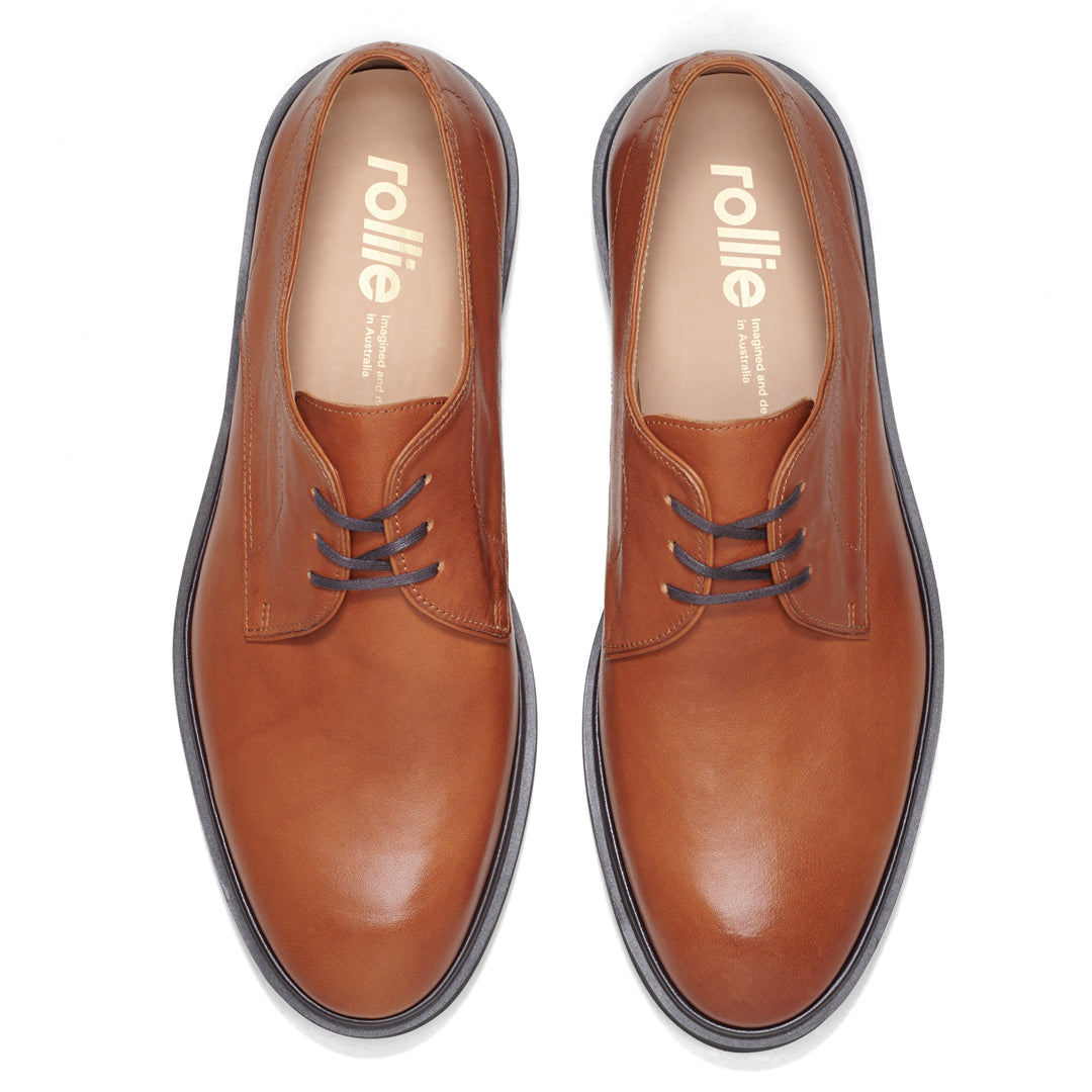 Rollie The Gibson | Mens Cognac Shoes