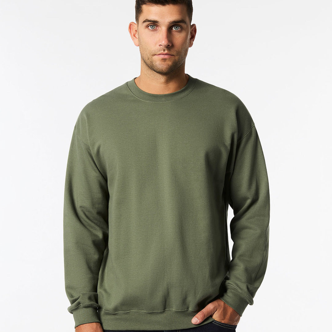 Gildan The Softstyle Crewneck Jumper | Adults Military Green Shirts & Tops