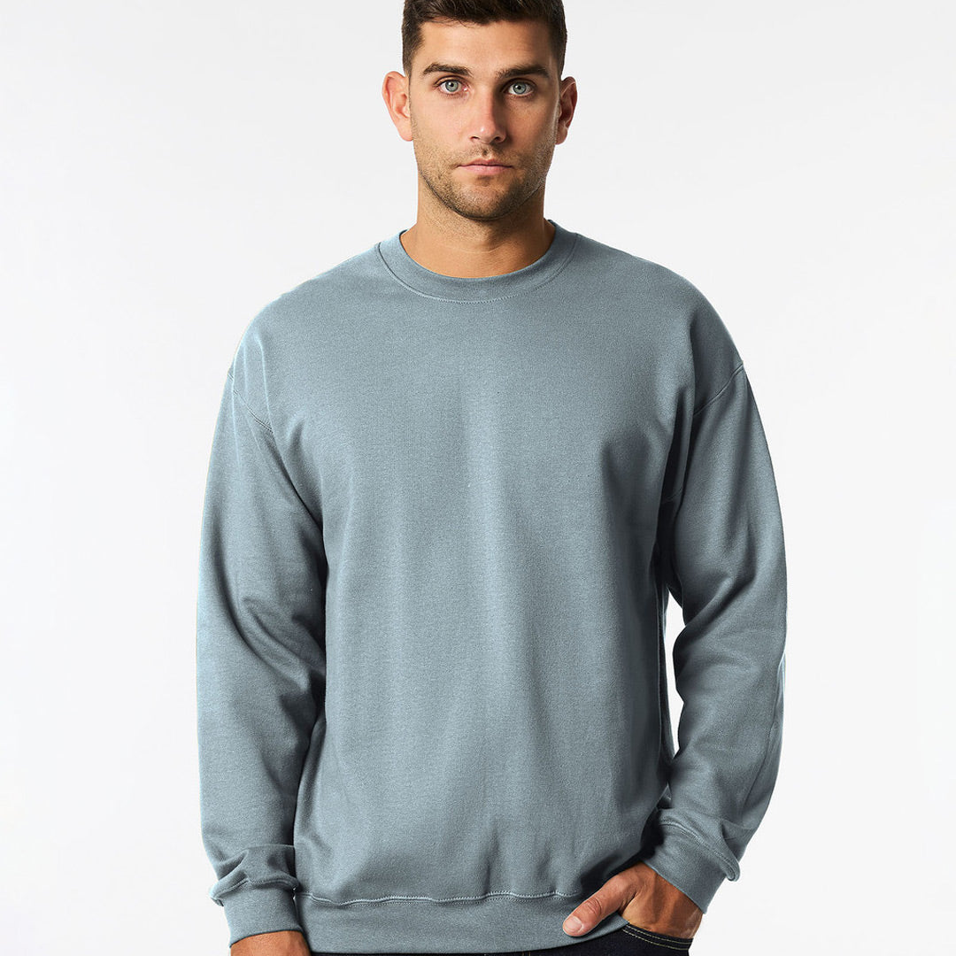 Gildan The Softstyle Crewneck Jumper | Adults Stone Blue Shirts & Tops