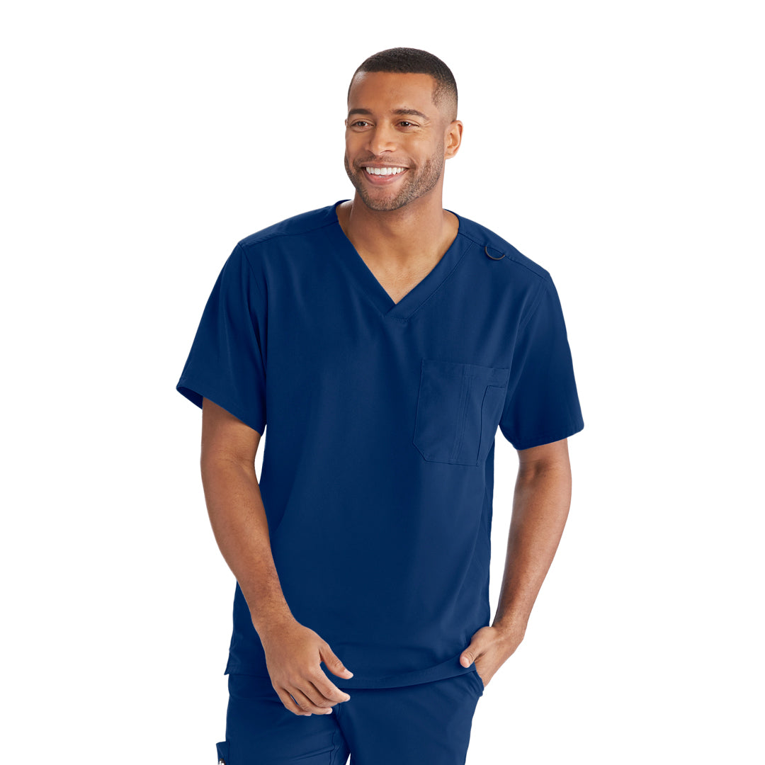 Skechers by Barco The Structure Scrub Top | Mens | Skechers by Barco Navy Scrubs