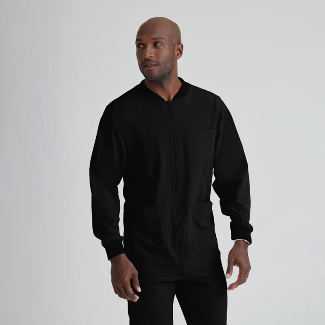 Skechers by Barco The Structure Scrub Jacket | Mens | Skechers by Barco Black Scrubs