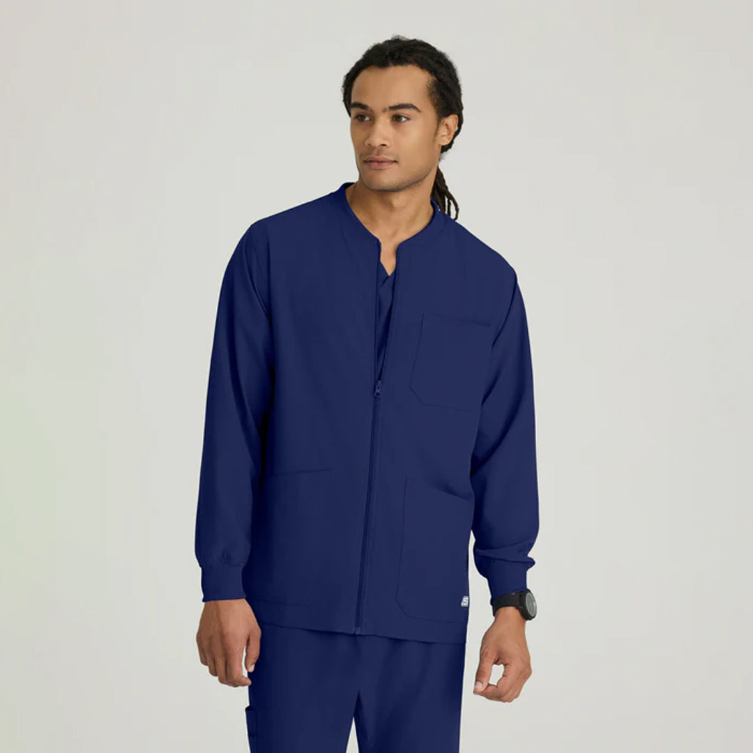 Skechers by Barco The Structure Scrub Jacket | Mens | Skechers by Barco Navy Scrubs