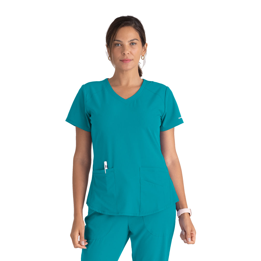Skechers by Barco The Vitality Breeze Scrub Top | Ladies | Skechers by Barco Teal Scrubs