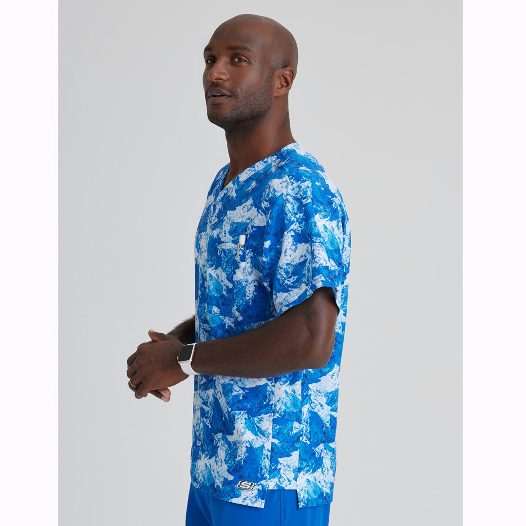 Skechers by Barco The Skechers Single Pocket Printed Scrub Top | Mens Scrubs