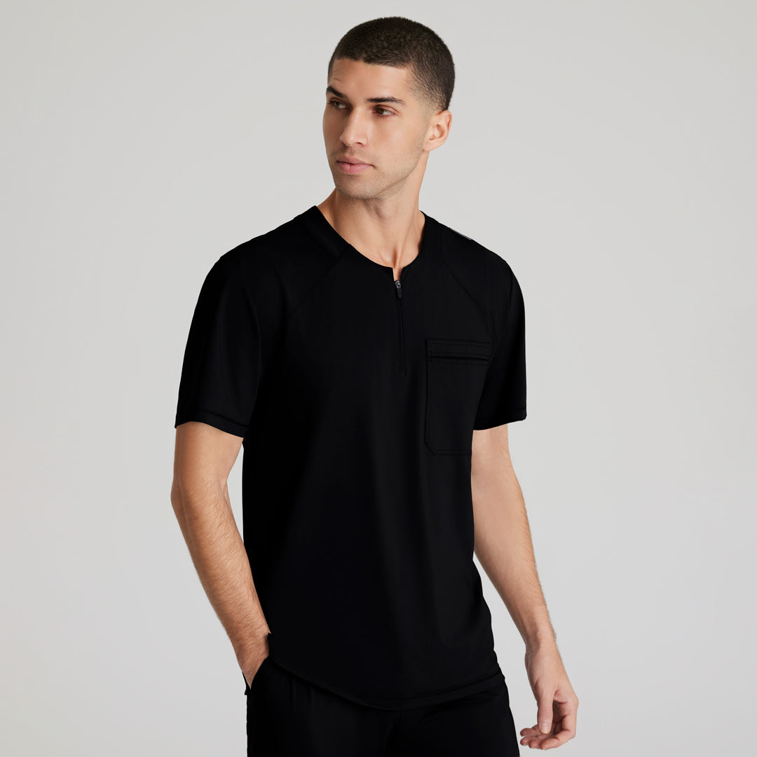 Skechers by Barco The Flex Scrub Top | Mens | Skechers by Barco Black Scrubs