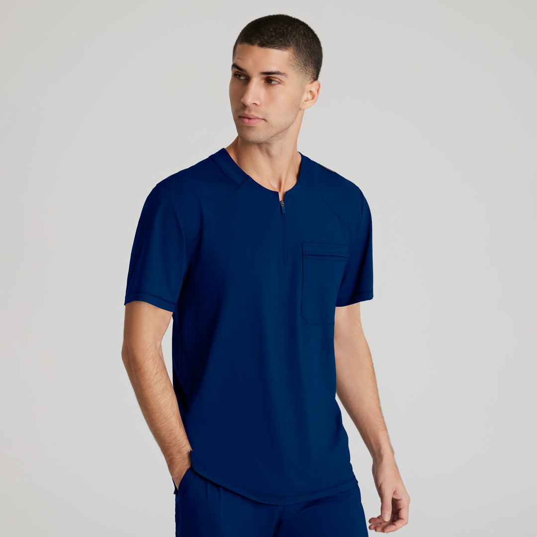 Skechers by Barco The Flex Scrub Top | Mens | Skechers by Barco Navy Scrubs
