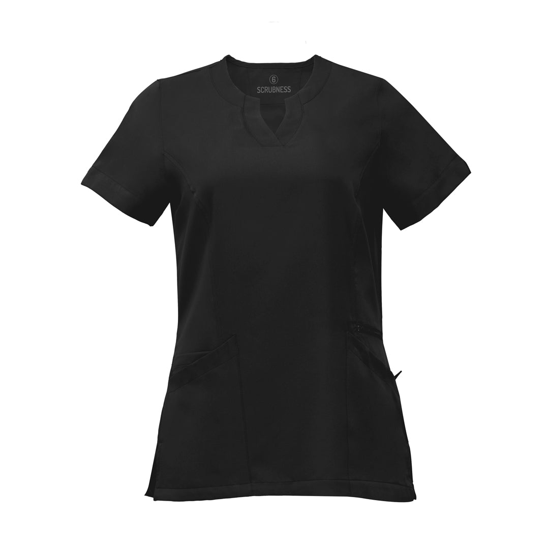 Scrubness The Anna Scrub Top | Ladies Black Scrubs