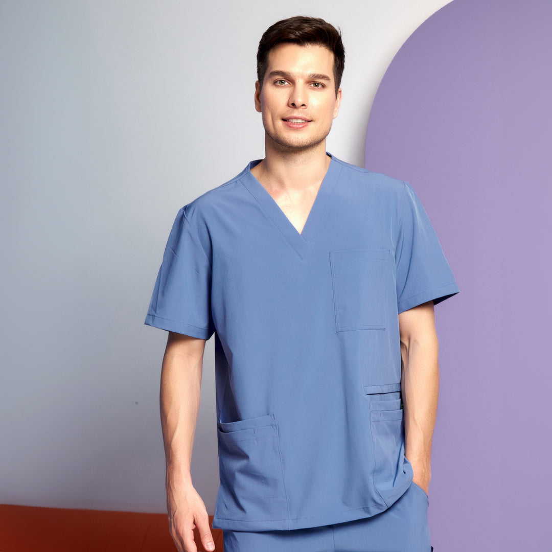 Scrubness The Charlie Scrub Top | Mens Cornflower Scrubs