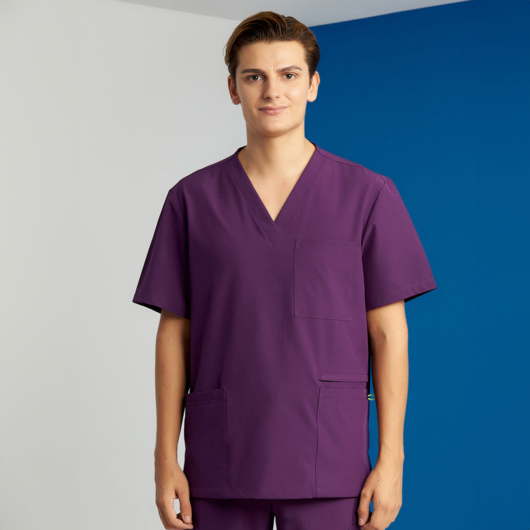 Scrubness The Charlie Scrub Top | Mens Purple Rain Scrubs