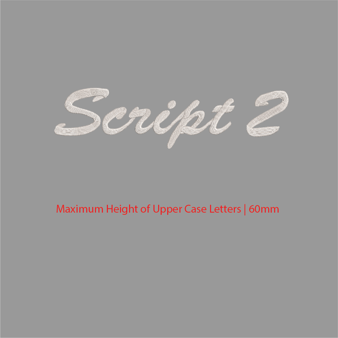 House of Uniforms Embroidery | Personal Names | Large House of Uniforms Script 2