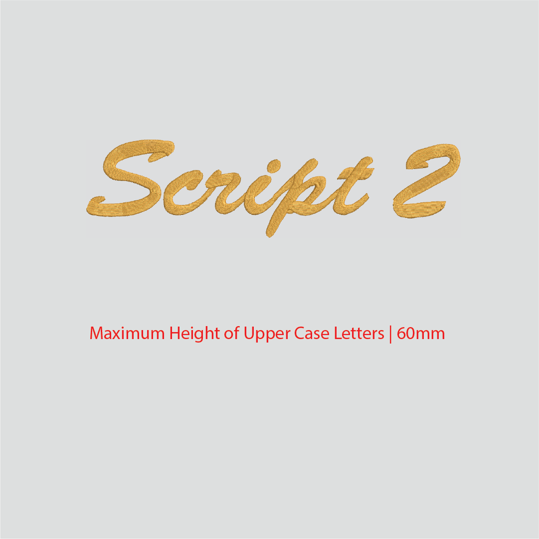 House of Uniforms Embroidery | Personal Names | Large House of Uniforms Script 2