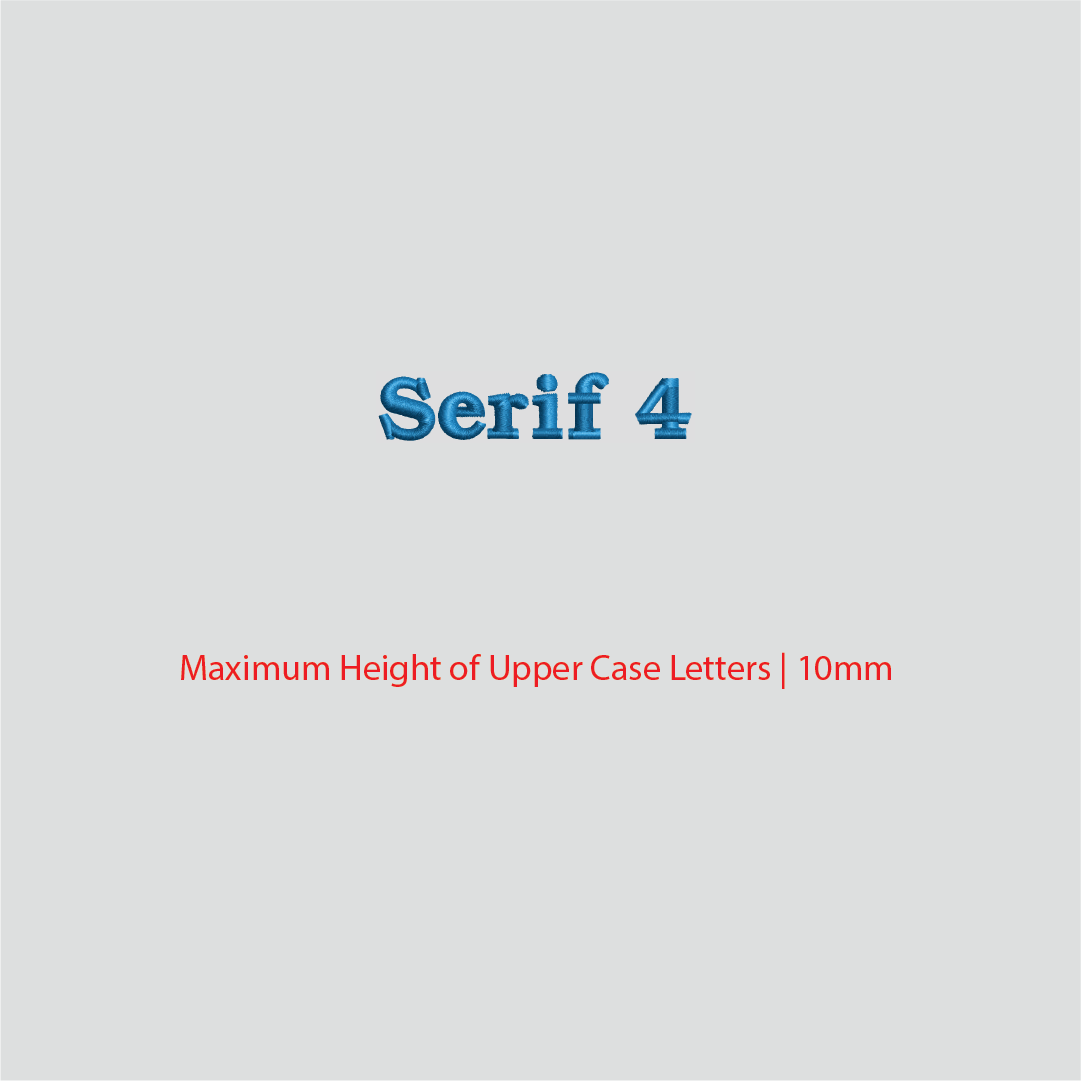 House of Uniforms Embroidery | Personal Names | Small Branding