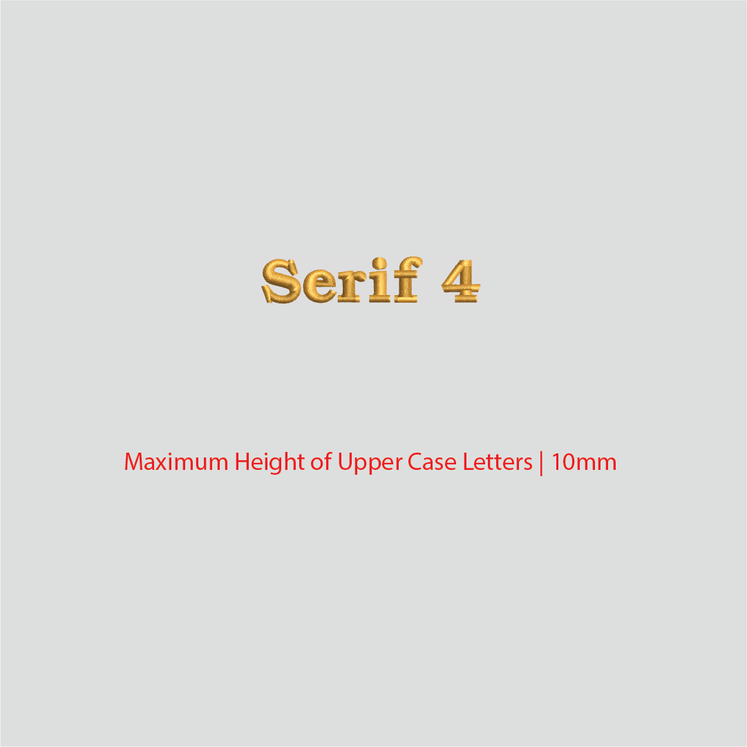 House of Uniforms Embroidery | Personal Names | Small Branding