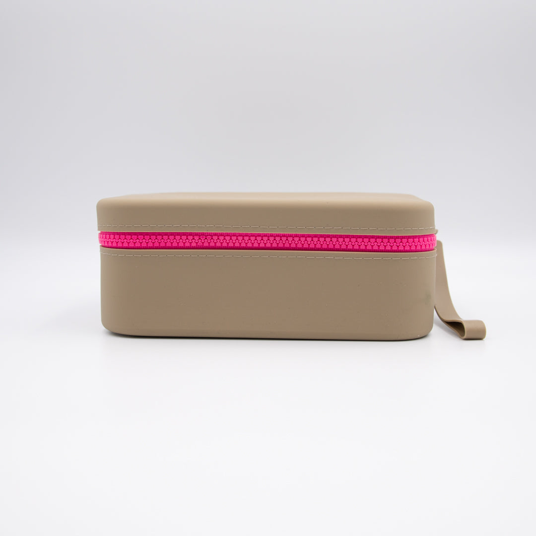 House of Uniforms The Silicon Zip Mini Bag Khaki-as Cosmetic & Toiletry Bags