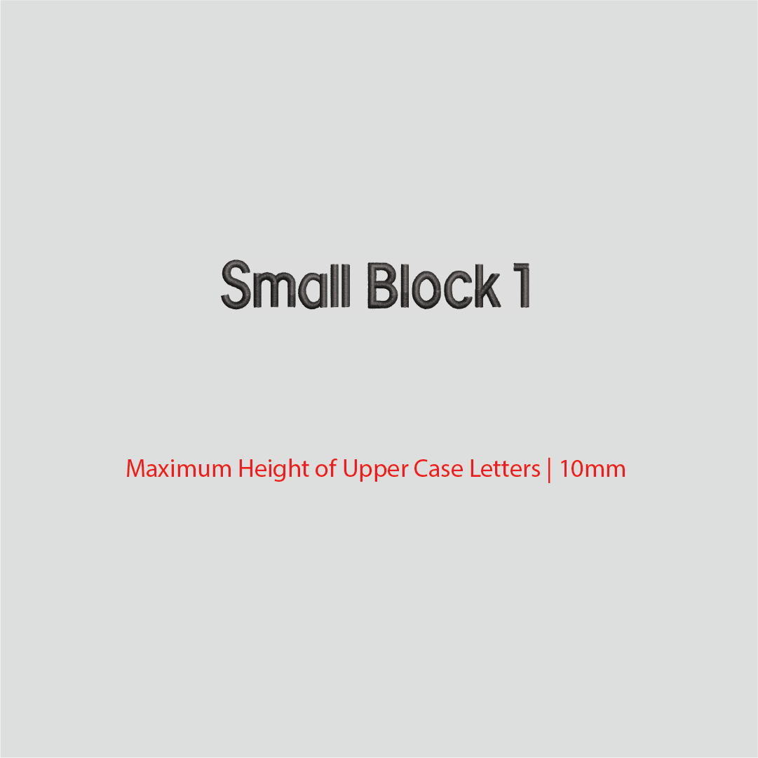 House of Uniforms Embroidery | Personal Names | Small Branding