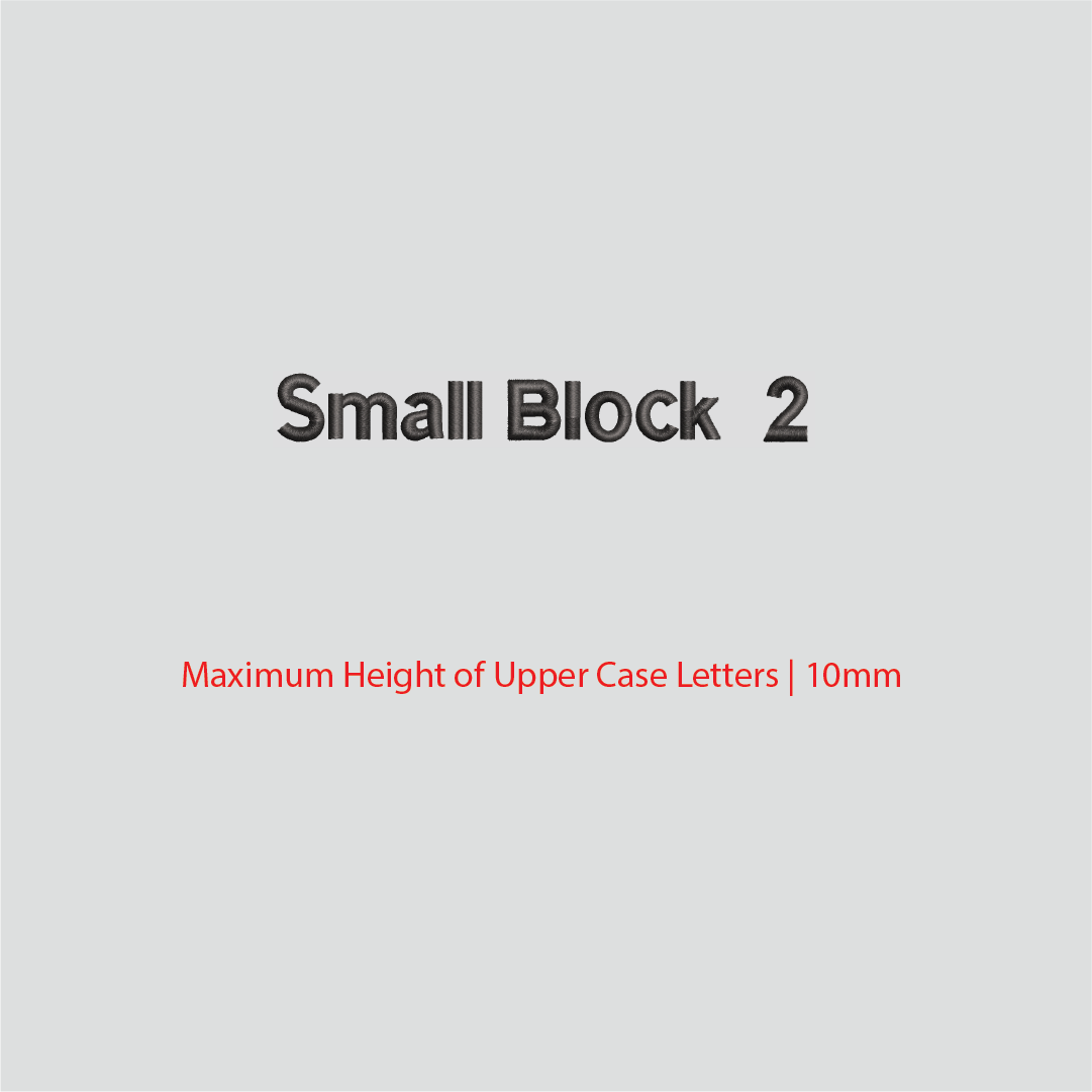 House of Uniforms Embroidery | Personal Names | Small Branding
