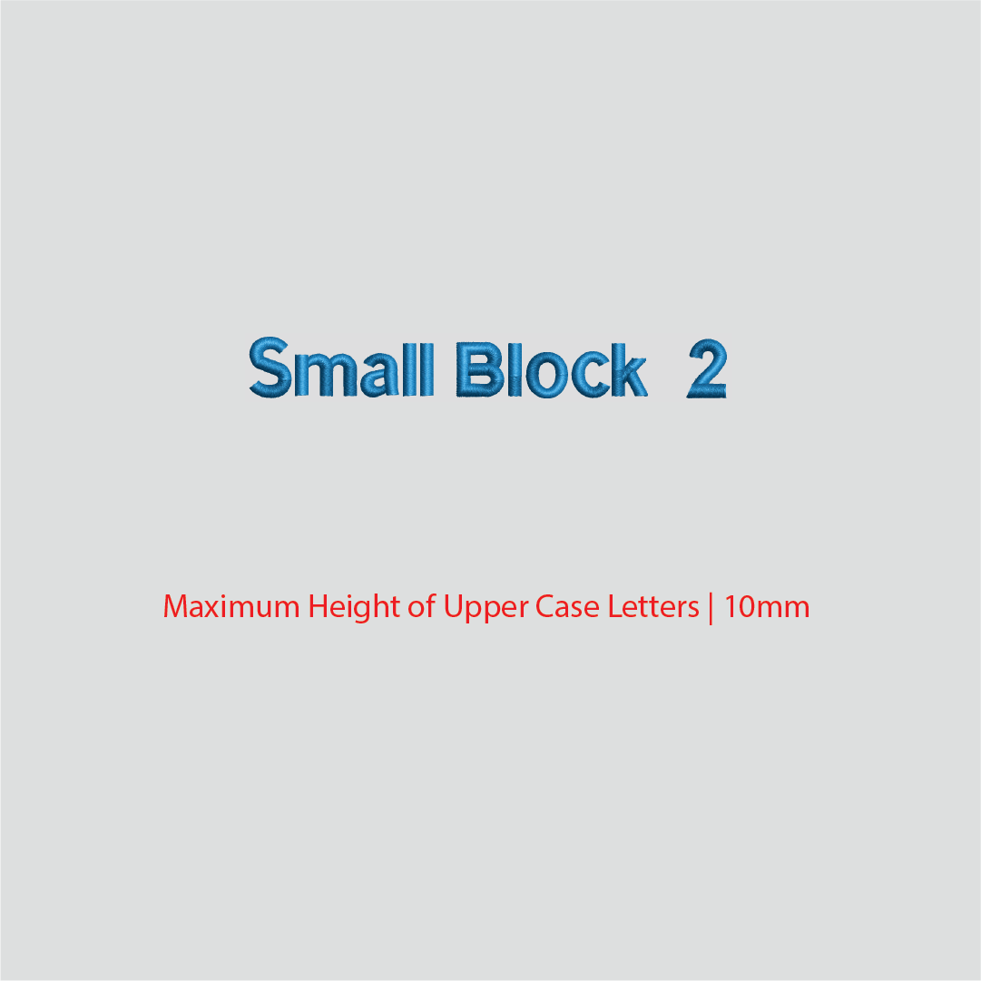 House of Uniforms Embroidery | Personal Names | Small Branding