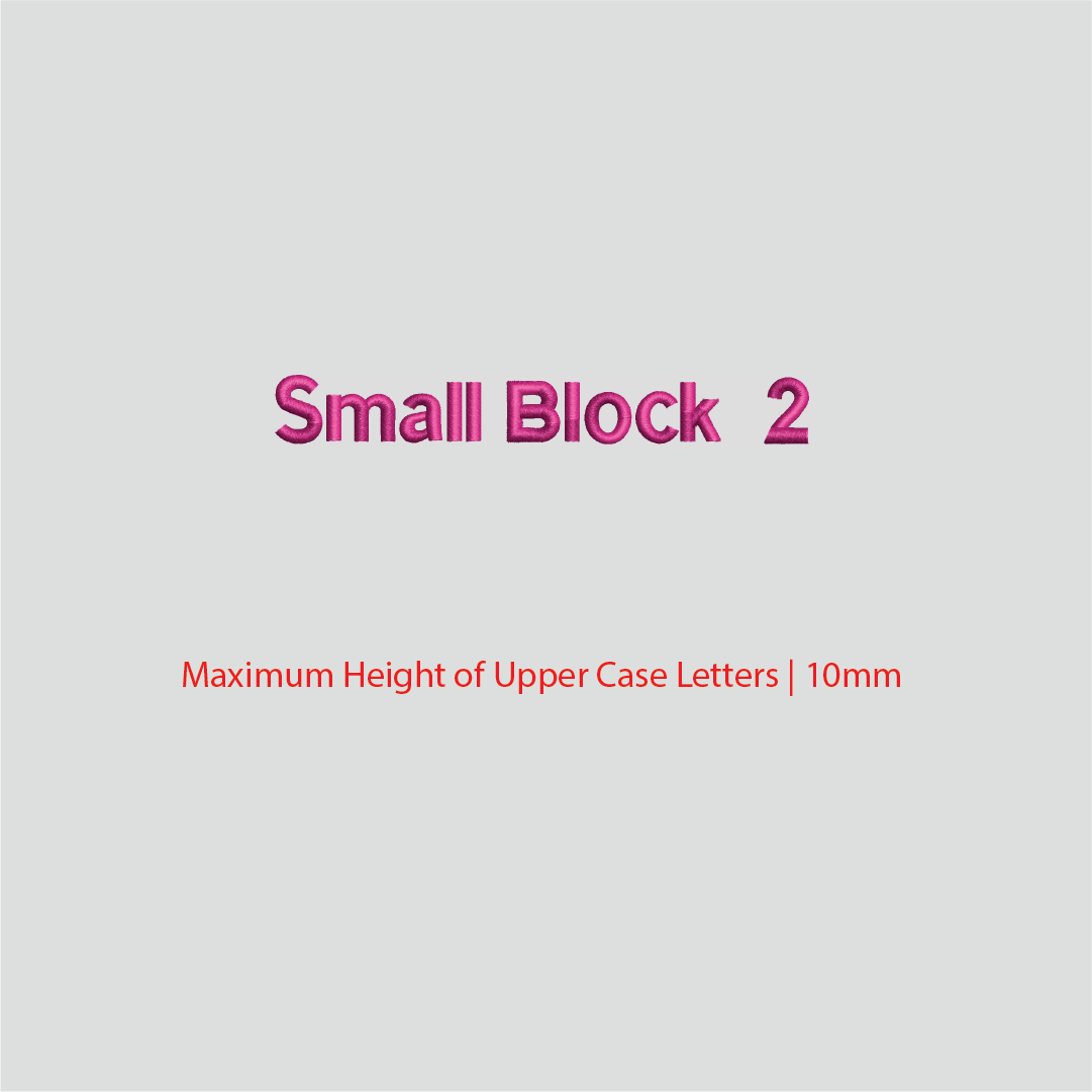 House of Uniforms Embroidery | Personal Names | Small Branding
