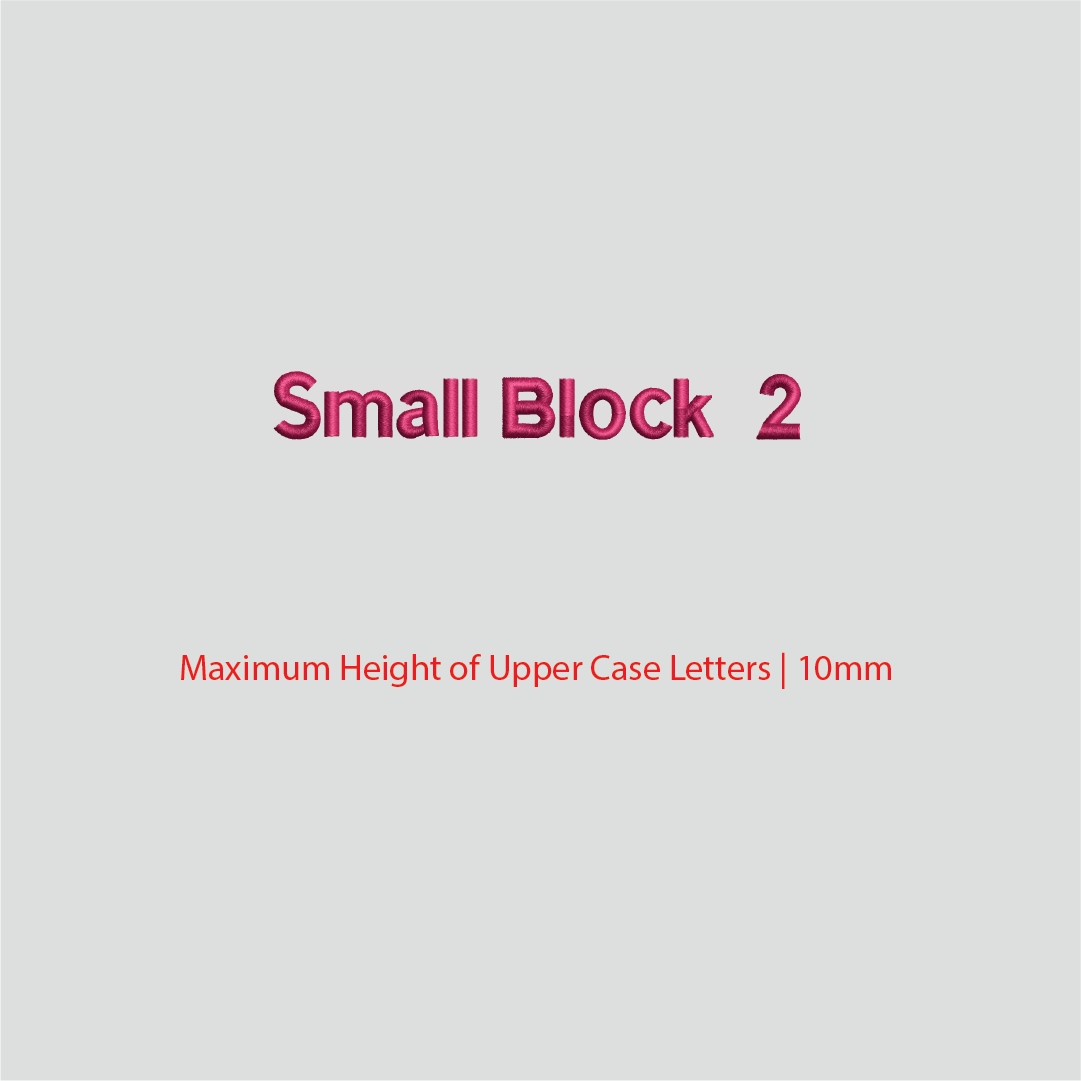 House of Uniforms Embroidery | Personal Names | Small Branding