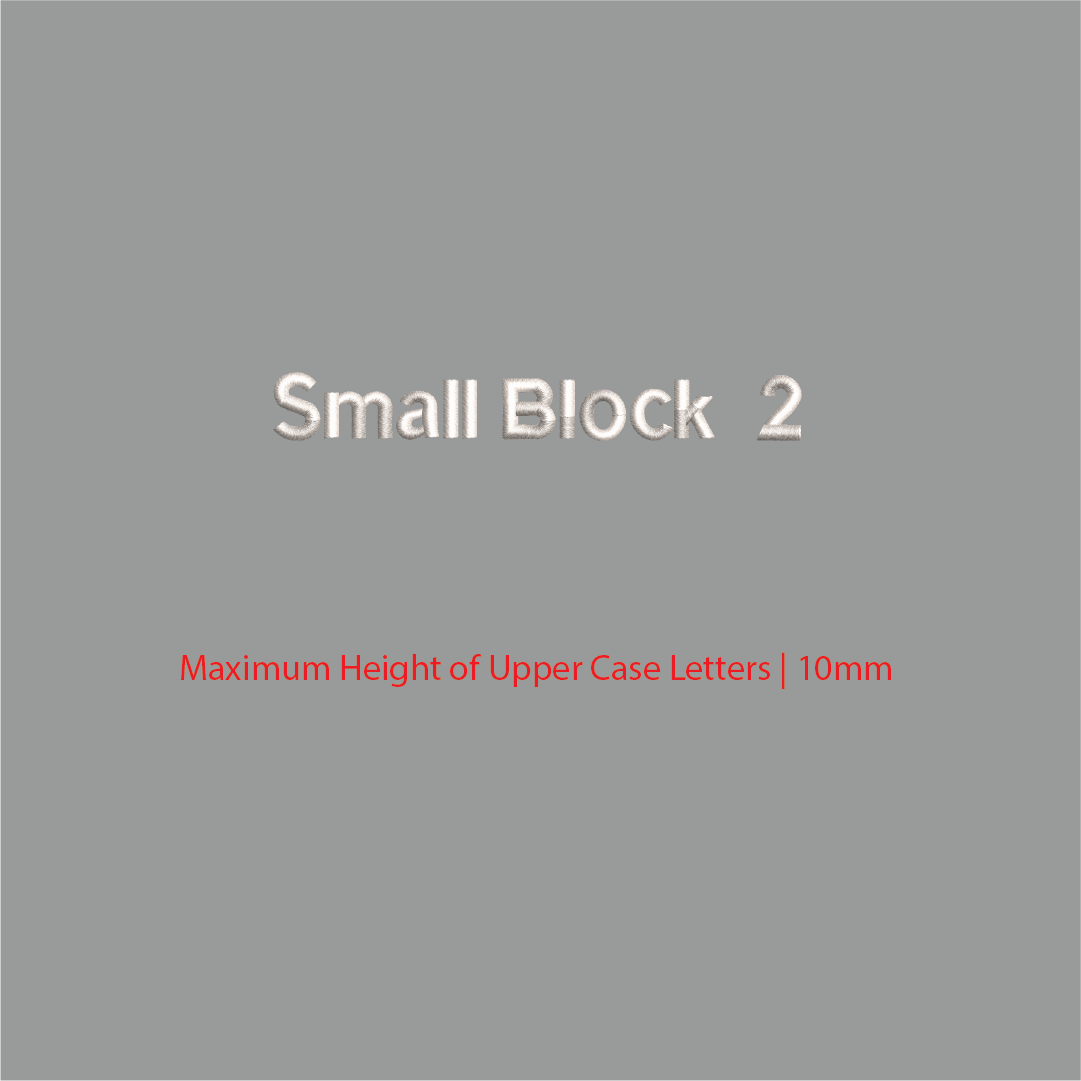 House of Uniforms Embroidery | Personal Names | Small Branding