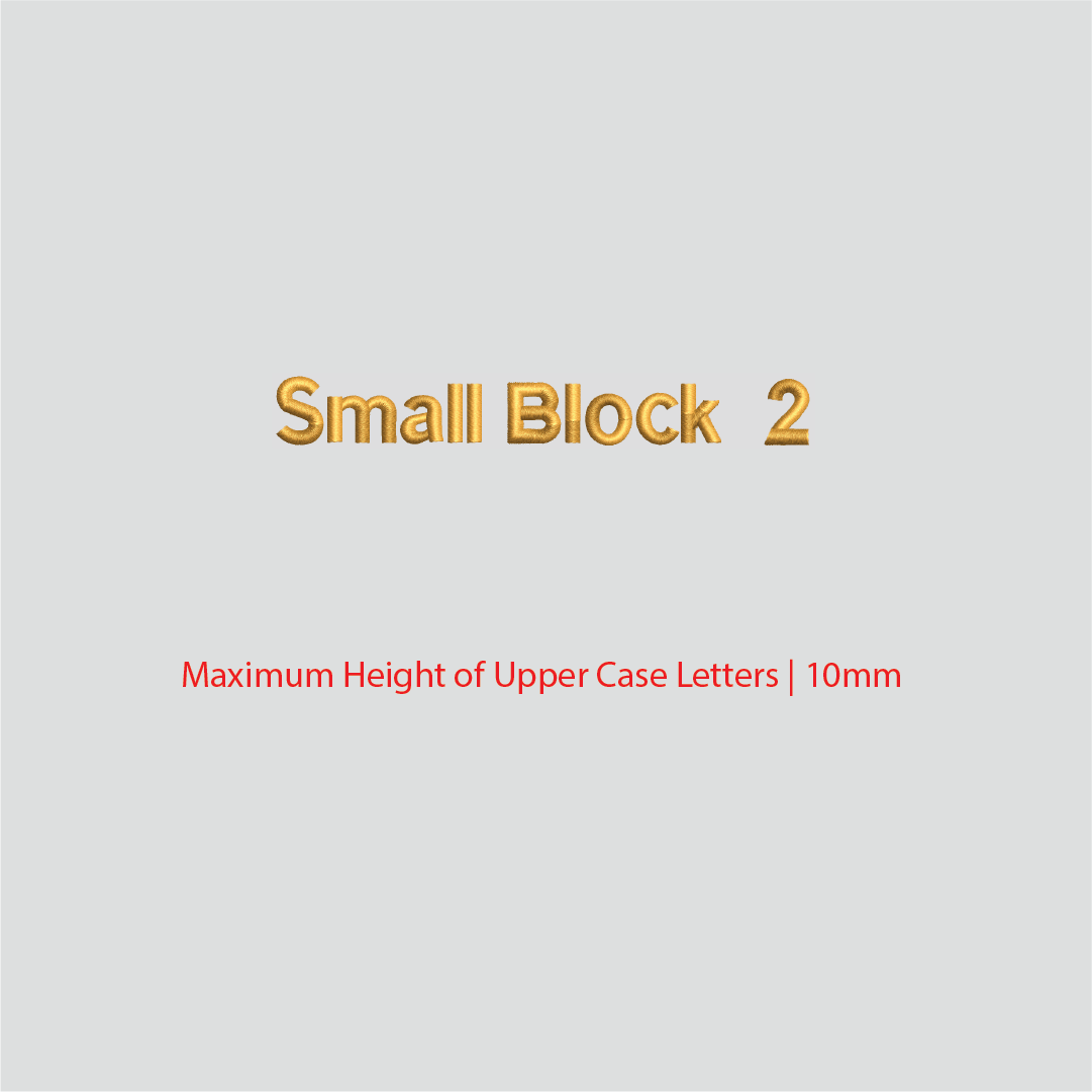 House of Uniforms Embroidery | Personal Names | Small Branding
