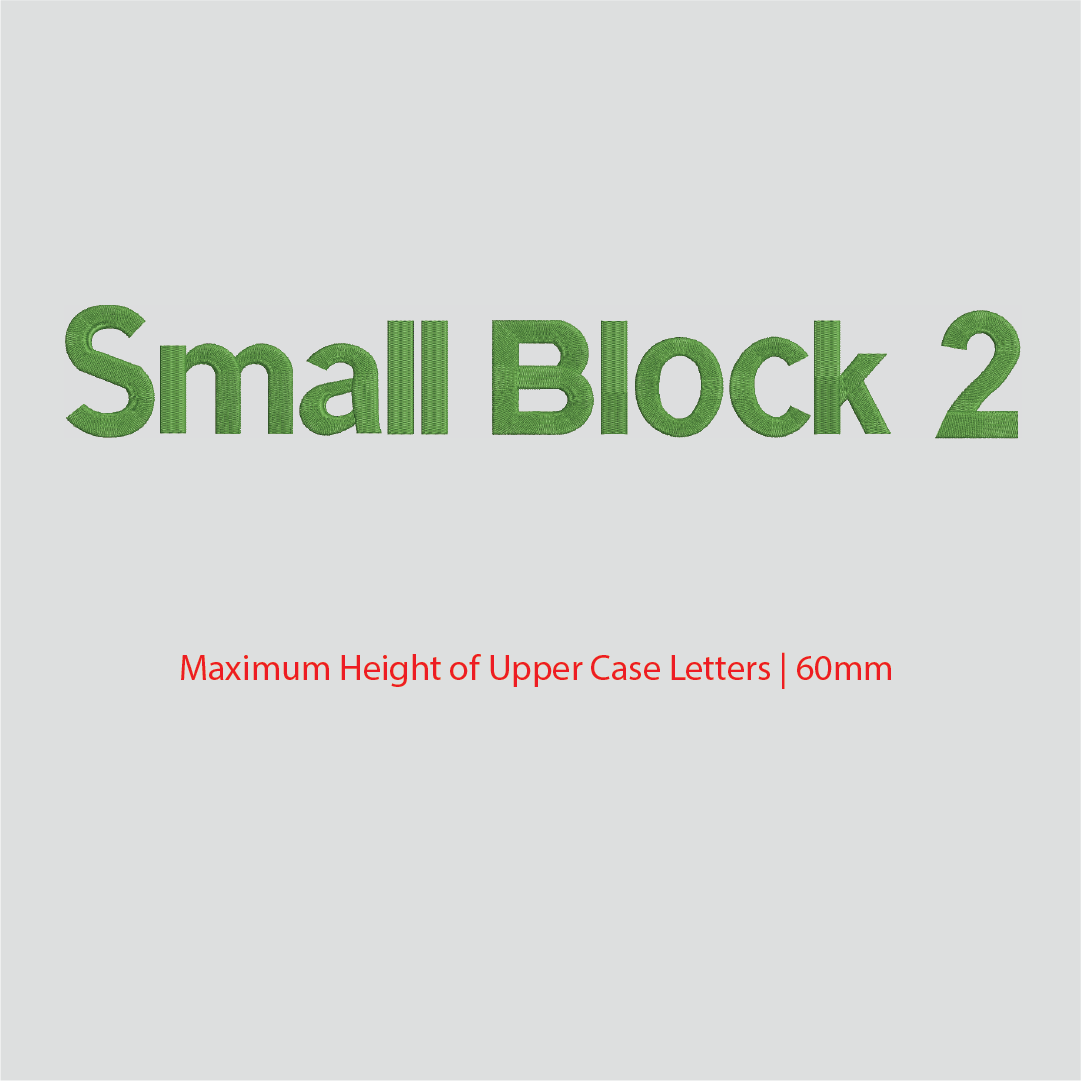 House of Uniforms Embroidery | Personal Names | Large House of Uniforms Small Block 2