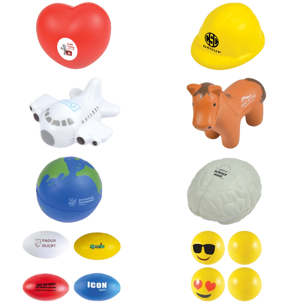 Logo Line Stress Shapes | Custom Printed Promotional Products