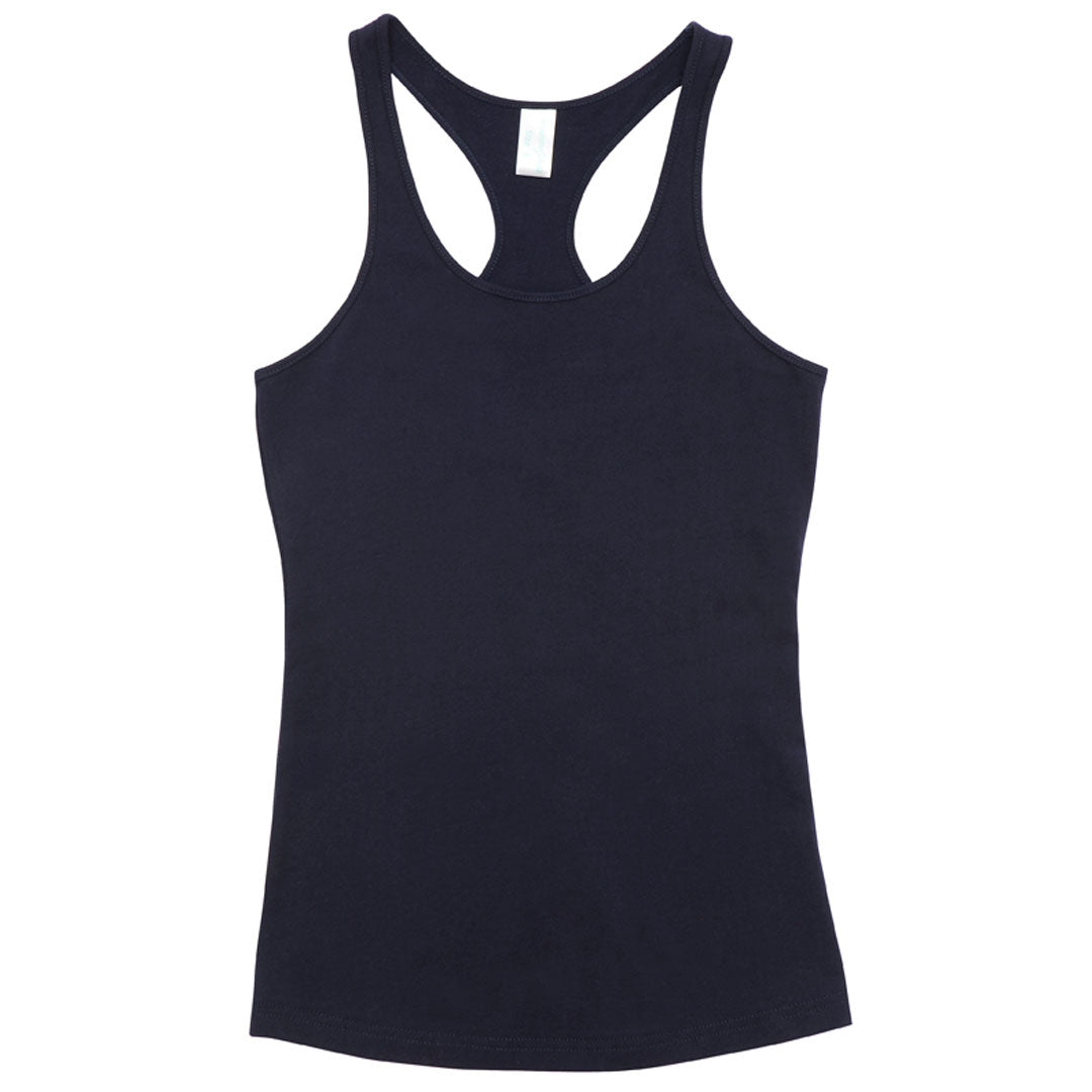 Ramo The Cotton Racer Back Singlet | Ladies Navy Shirts & Tops