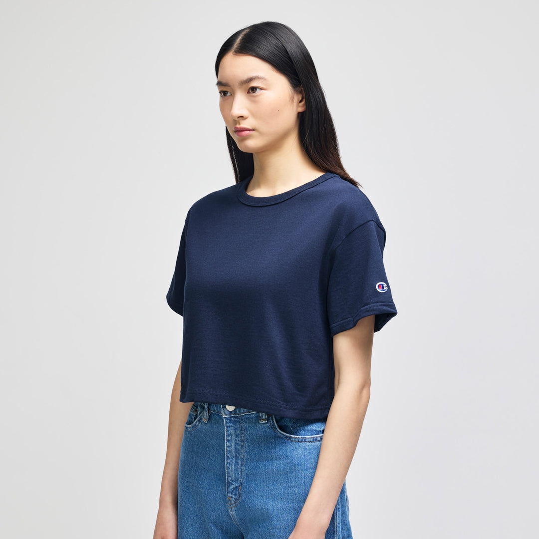 Champion The Champion Cropped T-Shirt | Womens Navy Shirts & Tops